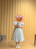 奧蒙威新款女童夢幻甜美高級晚禮服裙兒童高端走秀主持人鋼琴演奏演出服 藍(lán)色 130 曬單實(shí)拍圖