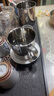onlycook316L口杯水杯 兒童防燙水杯早餐牛奶杯 嬰兒飲水杯 無(wú)蓋熊貓550ml 曬單實(shí)拍圖