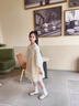 Dudant國際品牌女童連衣裙2025新款春秋季女孩紗裙花童禮服洛麗塔公主裙 杏色 120 cm 曬單實(shí)拍圖
