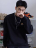 SPAO韓國同款潮牌長(cháng)袖T恤男秋季純棉寬松圓領(lǐng)美式打底衫SPCX25ST02LD 黑#SP書(shū)包狗 2XL 曬單實(shí)拍圖