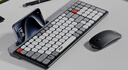 宏碁（acer）無(wú)線(xiàn)藍牙鍵鼠套裝 充電鼠標鍵盤(pán) 手機電腦ipad平板通用 鍵鼠套裝 卡槽支架  OKR215灰黑 曬單實(shí)拍圖