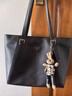 BEEGUCI酷奇包包真皮大容量包包女士2025新款單肩包高級感通勤托特包女包 黑色 曬單實(shí)拍圖