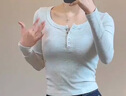 俞兆林打底衫女內搭2024新款秋冬季外穿修身顯瘦穿搭長(cháng)袖t恤螺紋上衣 曬單實(shí)拍圖