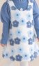 幼歌（YOUGE）嬰幼兒泡泡袖花邊領(lǐng)毛衣繡標精致甜美軟糯加絨花朵套裝 藍色小花背帶裙 100 cm 曬單實(shí)拍圖