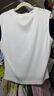 簡(jiǎn)云莫代爾棉寬肩背心女內搭無(wú)袖t恤純色圓領(lǐng)打底衫洋氣外穿上衣夏季 露臍款-白色 XL 【建議125-150斤】 曬單實(shí)拍圖