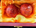 莆匠紅木福如東海壽比南山把玩手球父親生日禮物老人祝壽禮物木雕擺件 紫檀木（標準中號）一套【通用】 曬單實(shí)拍圖