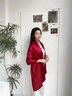 恒源祥真絲旗袍披肩女2025新款婚禮媽媽外搭桑蠶絲紅色圍巾絲巾盤(pán)扣 純色盤(pán)扣-酒紅70_180【精品禮盒】 曬單實(shí)拍圖