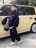 G.DUCKKIDS男童秋裝外套2025新款中大童秋冬加棉加厚三合一可拆卸連帽沖鋒衣 黑色外套 160 cm 曬單實(shí)拍圖