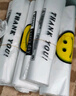 登比塑料袋加厚背心袋大號(hào)笑臉超市購物食品袋方便打包袋40*60cm100只 曬單實(shí)拍圖