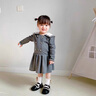 G.DUCKKIDS兒童連衣裙女童2025春秋裝新款女孩寶寶春季公主裙洋氣女童學(xué)院風(fēng) 灰色 80 (建議73-80cm 8個(gè)月-1周歲左 曬單實(shí)拍圖