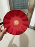 京悠雨結婚果盤(pán)紅色喜糖喜盤(pán)子擺件婚禮水果盤(pán)家用客廳茶幾婚慶用品大全 紅色圓喜金色花邊款_大號6個(gè)裝 曬單實(shí)拍圖