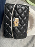 CHARLES&KEITH25秋季新品菱格鏈條手提斜挎包小方包包女包生日禮物CK2-50701608 Black黑色 S 曬單實(shí)拍圖