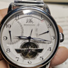 上海手表男士全自動(dòng)機械名表【新年禮物】夜光鏤空盤(pán)高級飛輪表924 經(jīng)典白盤(pán)【升級鋼帶款】 曬單實(shí)拍圖