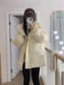 瑪嬌媚（Majiaomei）棉服女短款2025年新款冬季韓系奶fufu甜美可愛(ài)棉衣面包服外套女 淺黃色 M 曬單實(shí)拍圖