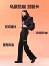SIINSIIN闊腿褲女秋冬加絨褲子垂感休閑簡(jiǎn)約直筒褲黑色高腰收腹 曬單實(shí)拍圖