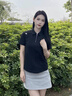 DESCENTE迪桑特WOMEN’S TRAINING系列女士短袖POLO衫 BK-黑色 M (165/84A) 曬單實(shí)拍圖