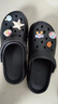 名創(chuàng)優(yōu)品（MINISO）洞洞鞋男女夏季外穿涼鞋防滑厚底踩屎感包頭涼拖鞋 黑色+海洋星星 曬單實(shí)拍圖