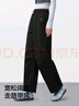 森馬（Semir）【大促福袋】休閑褲男女簡(jiǎn)約百搭長(cháng)褲夏季運動(dòng)風(fēng)潮流褲子 女-Q款黑色【垂感闊腿褲】 M 曬單實(shí)拍圖