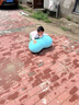迪卡儂花生球兒童感統(tǒng)訓練健身運動大龍球嬰兒鍛煉平衡瑜伽球GYME2387275-均碼艾綠色 曬單實拍圖