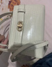 CHARLES&KEITH鱷魚(yú)紋凱莉包手提斜挎婚包包女包生日禮物CK2-50270880-1 Ivory象牙色 S 曬單實(shí)拍圖