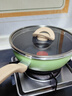 特福（Tefal）平底鍋煎蛋不粘鍋早餐煎鍋少油少煙燃?xì)庠铍姶艩t通用深煎鍋綠色 曬單實(shí)拍圖