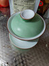 景德鎮陶瓷純色顏色釉蓋碗茶杯高溫白瓷家用功夫茶具高檔禮品送長(cháng)輩禮物 高溫顏色釉蓋碗-青煙蓋碗 曬單實(shí)拍圖