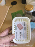 茶花 肥皂盒 皂碟香皂架子肥皂架 雙層瀝水香皂盒子白色1只裝 曬單實(shí)拍圖