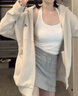adidas休閑舒適寬松加絨連帽夾克外套男女秋冬阿迪達斯官方輕運動(dòng) 礬土棕   XL 曬單實(shí)拍圖