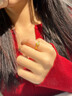中國黃金（CHINA GOLD）四葉草黃金戒指女足金999活口指環(huán)求婚情人節實(shí)用生日禮物送女友 今/次日達*足金四葉草鉆戒【鑲嵌托帕石】約1.4g 曬單實(shí)拍圖
