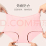 金三塔女式內(nèi)褲女桑蠶絲真絲輕柔簡約無尺碼內(nèi)褲 櫻花粉 1條 均碼 （適合90~130斤） 曬單實拍圖