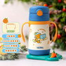 膳魔師（THERMOS）兒童吸管保溫杯超輕316L不銹鋼把手學(xué)生杯幼兒園嬰兒水杯上學(xué)TCKC 曬單實(shí)拍圖
