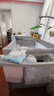 coolbaby全家桶嬰兒床寶寶第一張嬰兒床+7CM椰棕床墊103*59 曬單實(shí)拍圖
