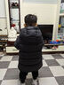 保姆鵝 兒童羽絨服保暖加厚防風(fēng)外套中長(cháng)款面包服簡(jiǎn)約防寒冬裝[NG2865] 炭黑 120 曬單實(shí)拍圖