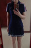 法勞格羽毛球服套裝女男款速干翻立領(lǐng)短袖polo乒乓球服網(wǎng)球衣運動(dòng)服定制 9062女配藍兩折裙褲套裝 M 曬單實(shí)拍圖