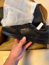 雨果博斯（HUGO BOSS）新品 男士系帶休閑運動(dòng)鞋板鞋禮物男 50522850 005 黑色 42 曬單實(shí)拍圖