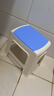 好爾塑料凳子加厚成人家用板凳防滑換鞋凳子方凳高30cm藍色1個(gè)裝 曬單實(shí)拍圖