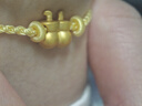 潮宏基 蠟筆小新屁屁舞黃金轉運珠足金手鏈手飾女送女友生日禮物TK 單串珠 曬單實(shí)拍圖