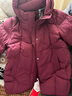 坦博爾羽絨服女中長(cháng)款帶帽寬松舒適保暖媽媽款外套510560D 蝶羽紅 170  曬單實(shí)拍圖
