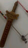 TaTanice 22厘米桃木劍 創(chuàng  )意家居擺件木雕裝飾工藝品裝飾掛件七星八卦劍 曬單實(shí)拍圖