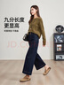 ESE-Y逸陽(yáng)丹寧藍不易褪色直筒牛仔褲女2025秋新款寬松顯瘦九分闊腿褲子 深藍色 28 曬單實(shí)拍圖
