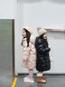 高梵黑金兒童鵝絨服5.0長(cháng)款加厚男女小童精靈帽寶寶羽絨服外套官方暖 YT棉花粉 100 （飛天鵝絨103g） 曬單實(shí)拍圖
