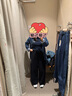 無(wú)印良品（MUJI）女式 輕量牛仔 抽褶寬版褲 女款褲子25年秋季 女裝 BE1Z2C5A 藍色 M (160/66A) 曬單實(shí)拍圖