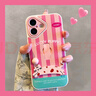 巴蒂尼 條紋貓咪指環(huán)扣適用蘋(píng)果17手機殼iphone16promax全包防摔15pro隱形支架14可愛(ài)簡(jiǎn)約13創(chuàng  )意小眾 粉玫紅條紋 iPhone 17 曬單實(shí)拍圖