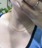 賽菲爾黃金項鏈女O字鏈足金細鏈簡(jiǎn)約百搭素鏈鎖骨鏈送生日禮物 約2.49克 約43cm 曬單實(shí)拍圖