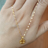 中國黃金（CHINA GOLD）黃金項鏈女足金四葉草吊墜結(jié)婚情人節(jié)送女友老婆媽媽生日禮物 足金吊墜+S925鏈+禮盒【約0.55-0.6】 曬單實拍圖