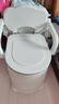 灝琦老人移動(dòng)式坐便器移動(dòng)馬桶坐便椅便攜式馬桶臥室用大便座椅臨時(shí) 硬墊+房間用（灰色） 曬單實(shí)拍圖