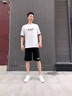 花花公子（PLAYBOY）【兩件套】短袖t恤男裝潮牌夏季情侶裝男士高檔親膚涼感上衣夏裝 白色套裝 XL 曬單實(shí)拍圖