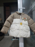 巴拉巴拉童裝嬰兒羽絨服男童女童寶寶外套冬季兒童上衣萌 奶白10501 110 曬單實(shí)拍圖