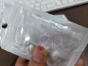 蔓笙多巴胺彩色樹(shù)脂耳圈女不易過(guò)敏塑料耳釘高級感氣質(zhì)耳環(huán)耳飾耳骨釘 透明白1對 內徑約0.9cm 曬單實(shí)拍圖