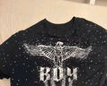 BOY LONDON【滿(mǎn)天星】春夏男女同款短袖漸變燙鉆印花時(shí)尚T恤N01107 黑色 S 曬單實(shí)拍圖